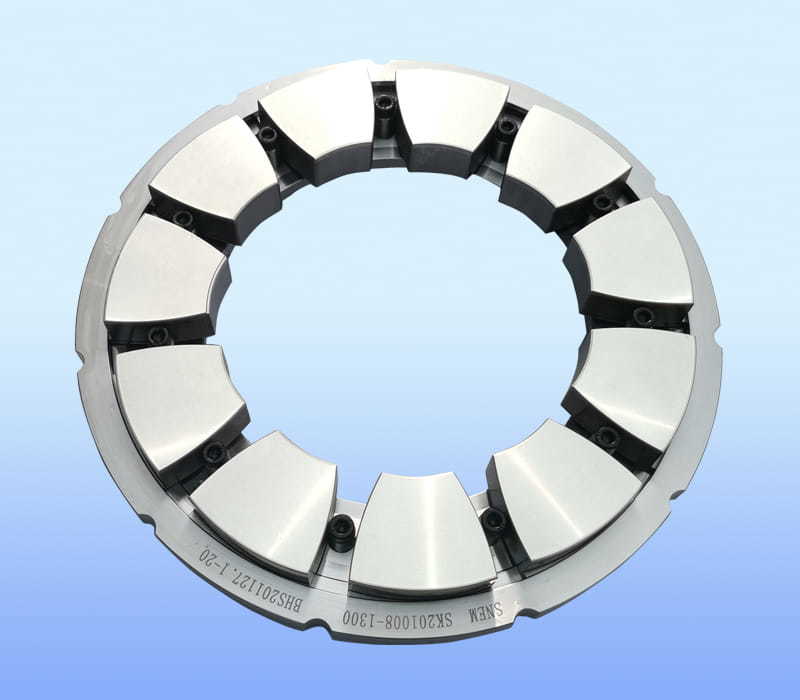 Compressor thrust pad bearings